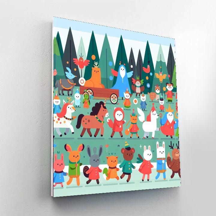 Grand Forest Parade Painting Number Kit