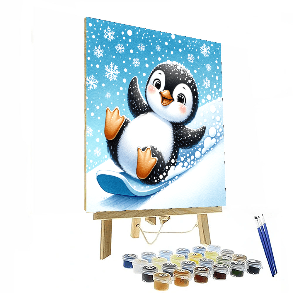 Silly Penguin - DIY Painting By Numbers Kit
