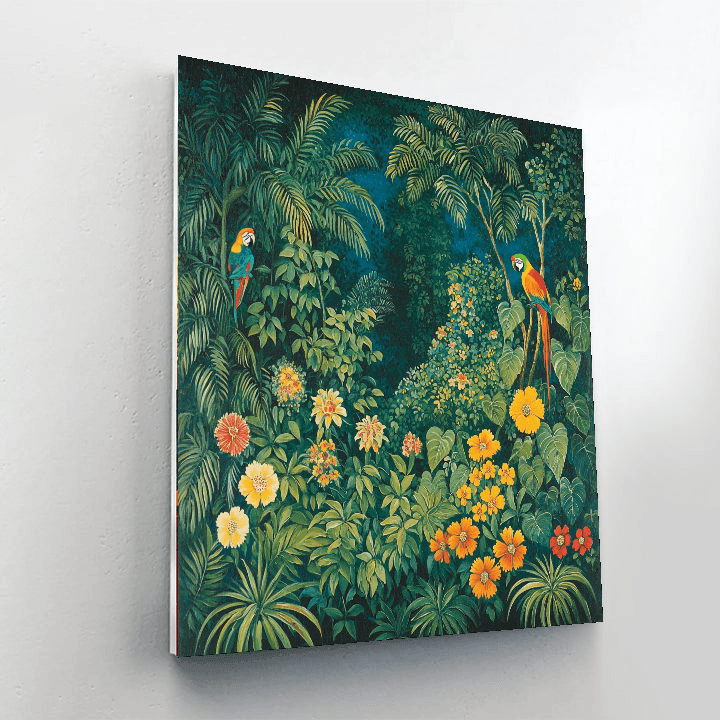 Henri Rousseau Inspired Modern Jungle Vibes  Painting By Numbers Kit