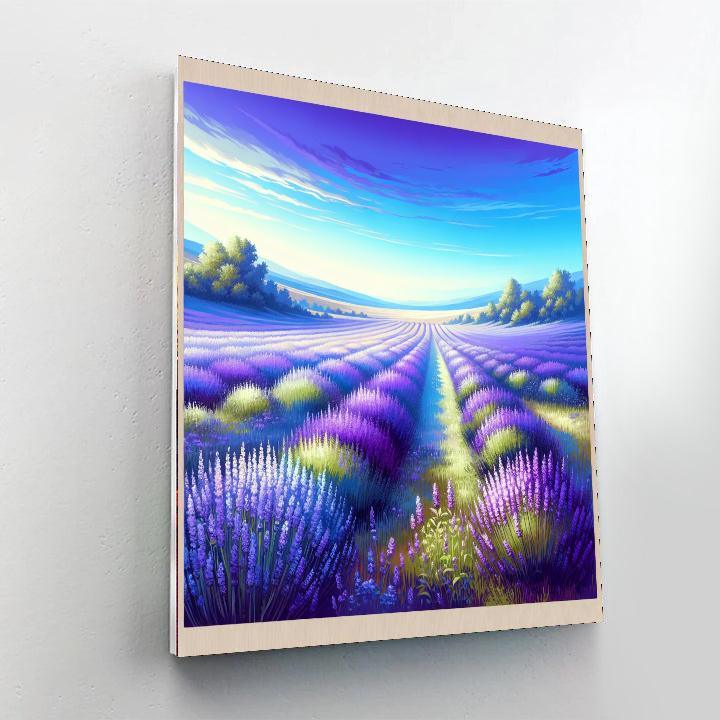 A Walk Through The Lavender Fields Number Painting