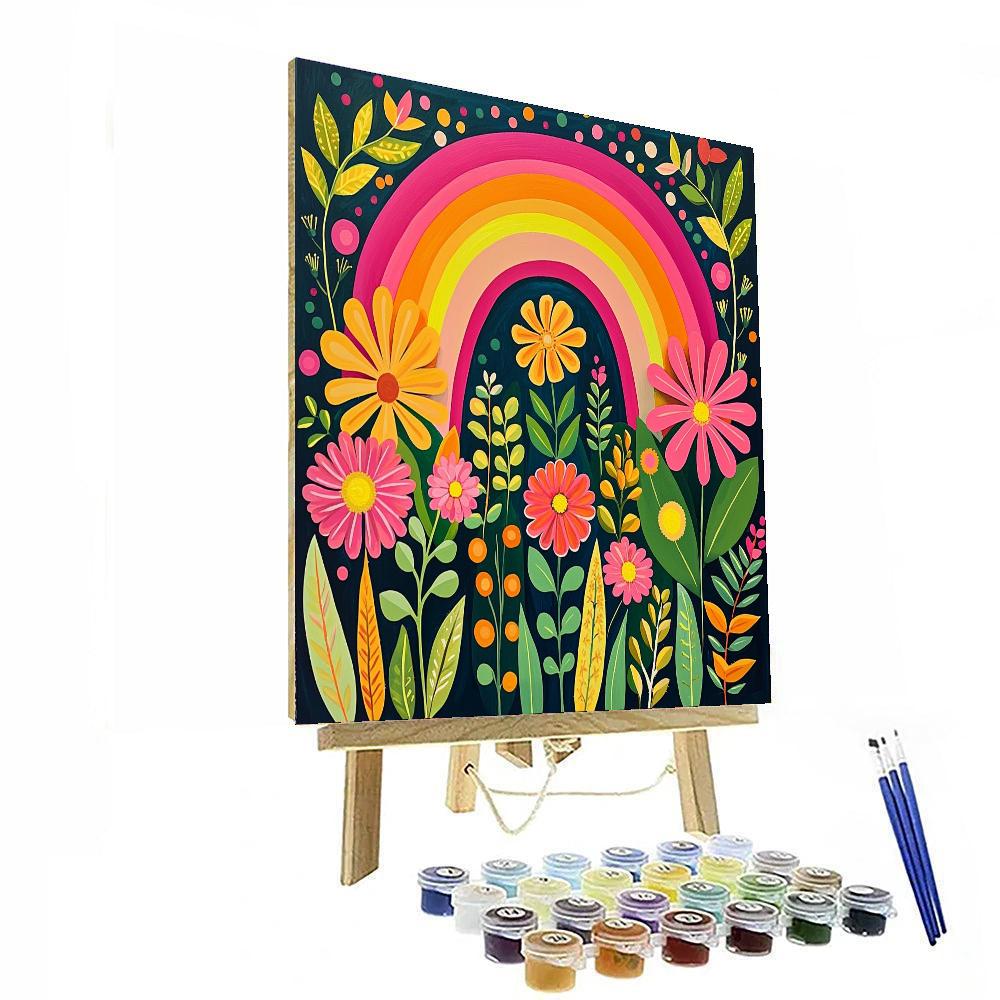 Frida Kahlo Inspired Mystic Rainbows  Painting By Numbers Kit
