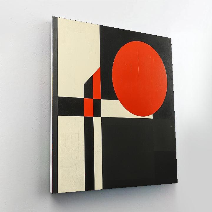 Kazimir Malevich Inspired Minimalist Contrast  DIY Paint By Numbers