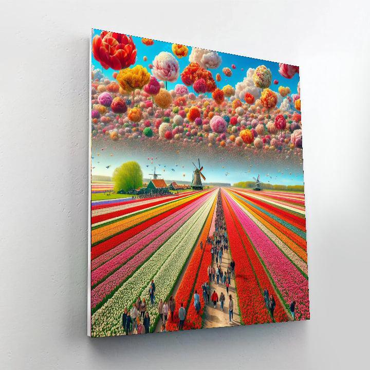 Holland Tulip Festival - Amsterdam Painting By Numbers Kit