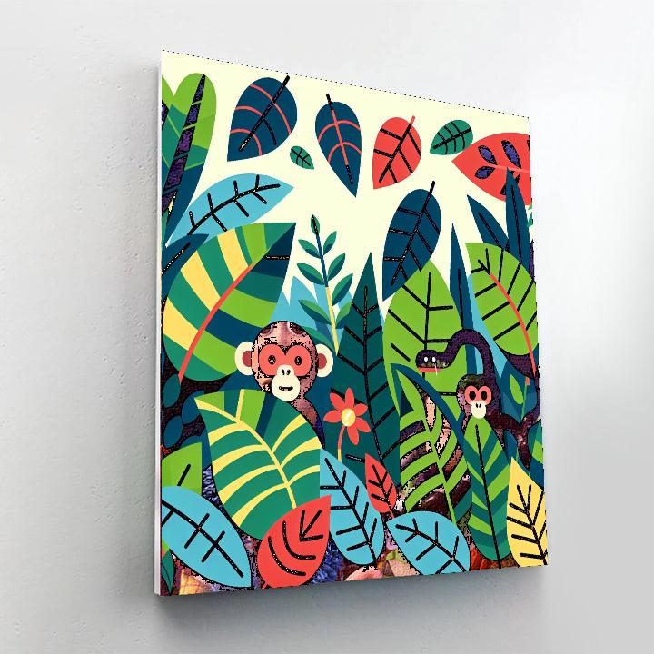 Mystery Jungle Number Painting