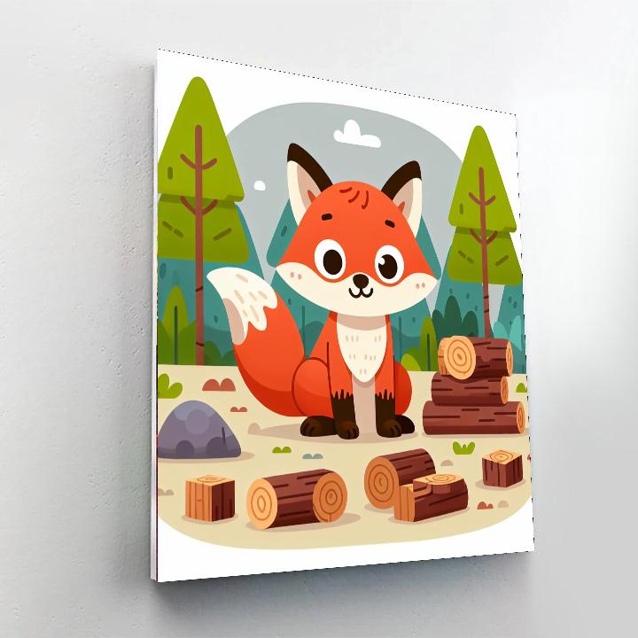 Clever Fox's Woodland Puzzle DIY Paint By Numbers