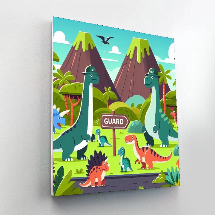 Dinosaur Ranger Expedition Paint By Numbers