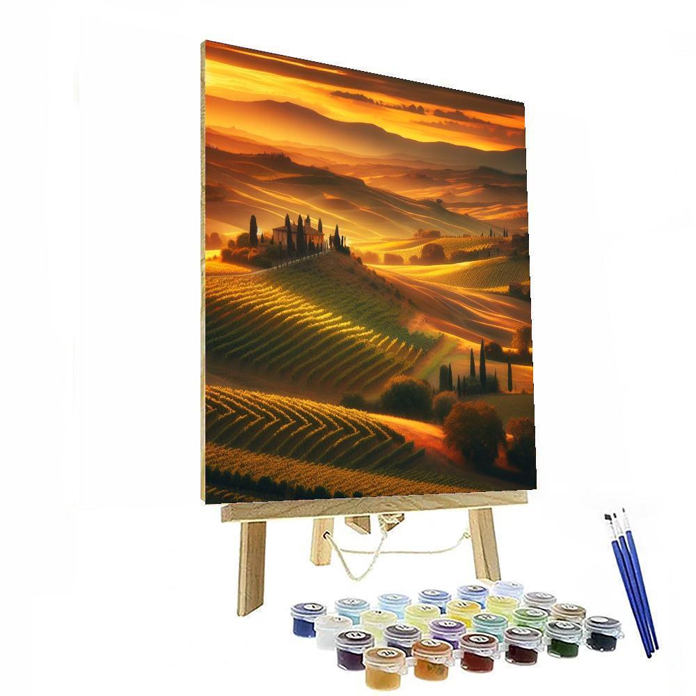 Romantic Tuscan Landscape Paint By Numbers Art