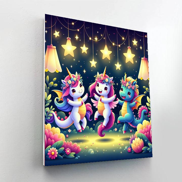 Whimsical Magical Creatures Paint By Numbers Art