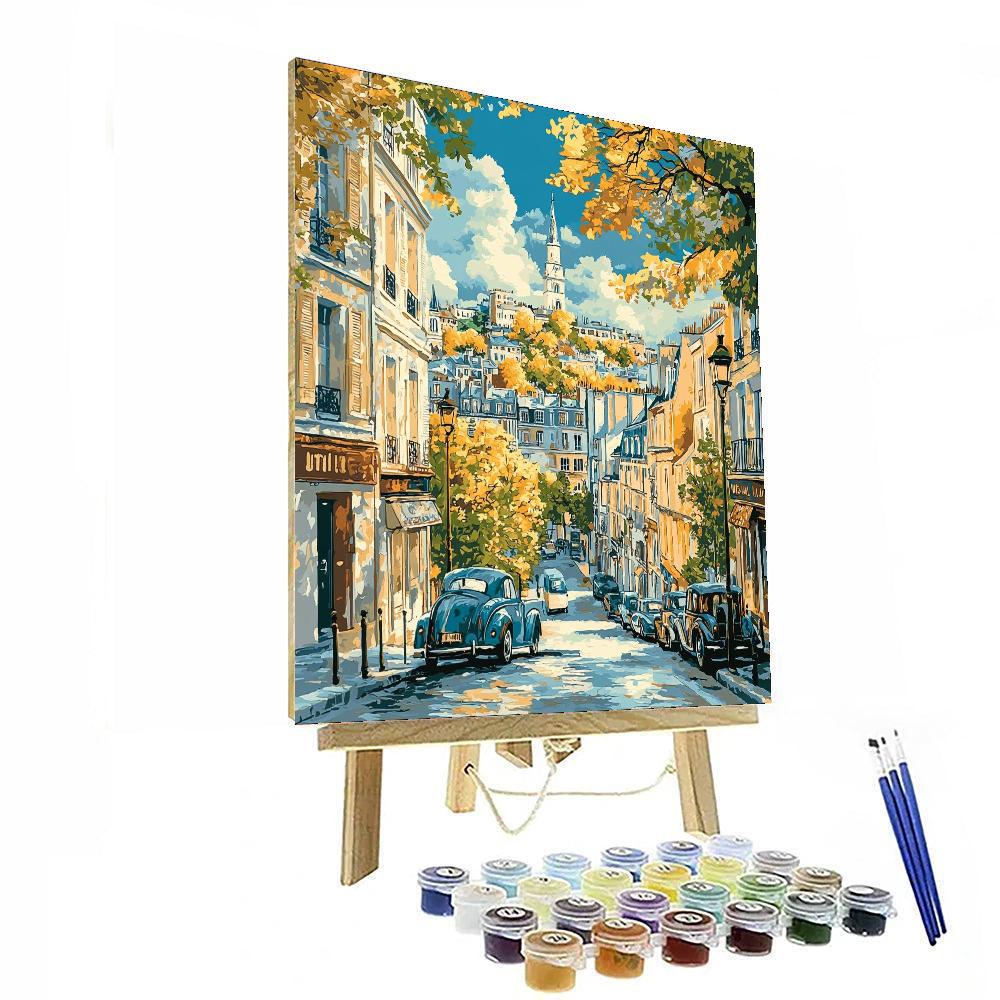Maurice Utrillo Inspired Vintage Urban Romance  Number Painting