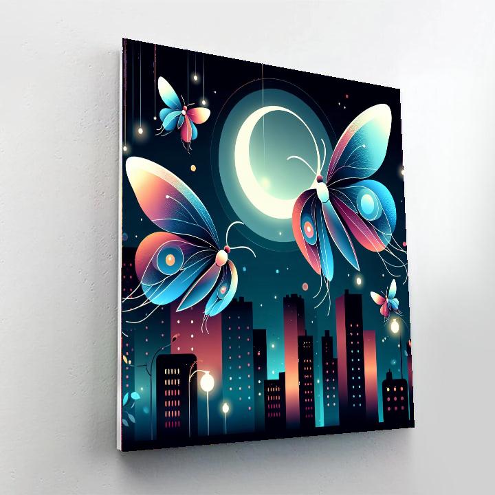 Mystical Moth Metropolis Numbered Painting Kits