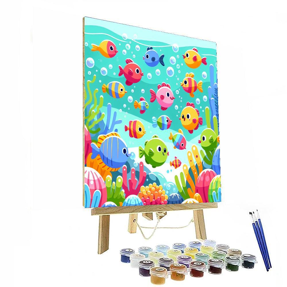 Rainbow Underwater World DIY Paint By Numbers