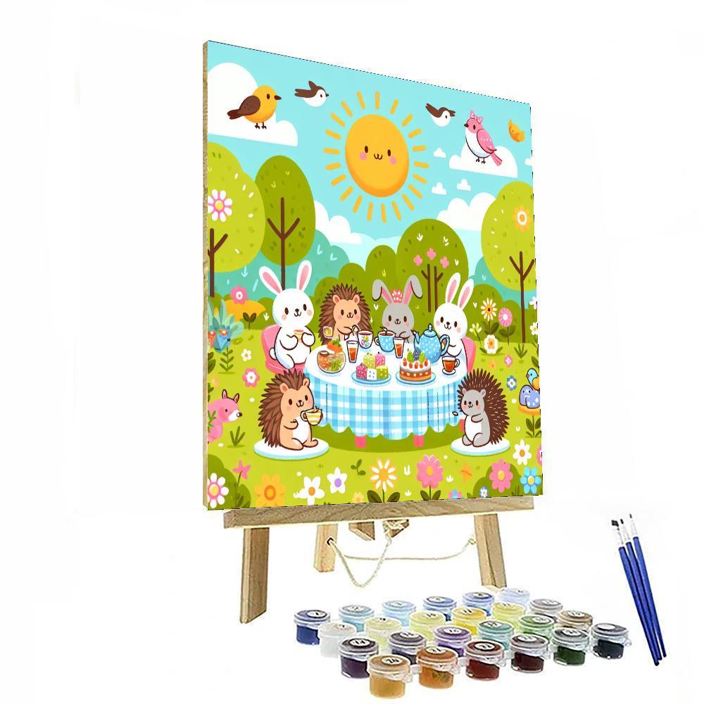 Animal Friends Tea Party Paint By Numbers