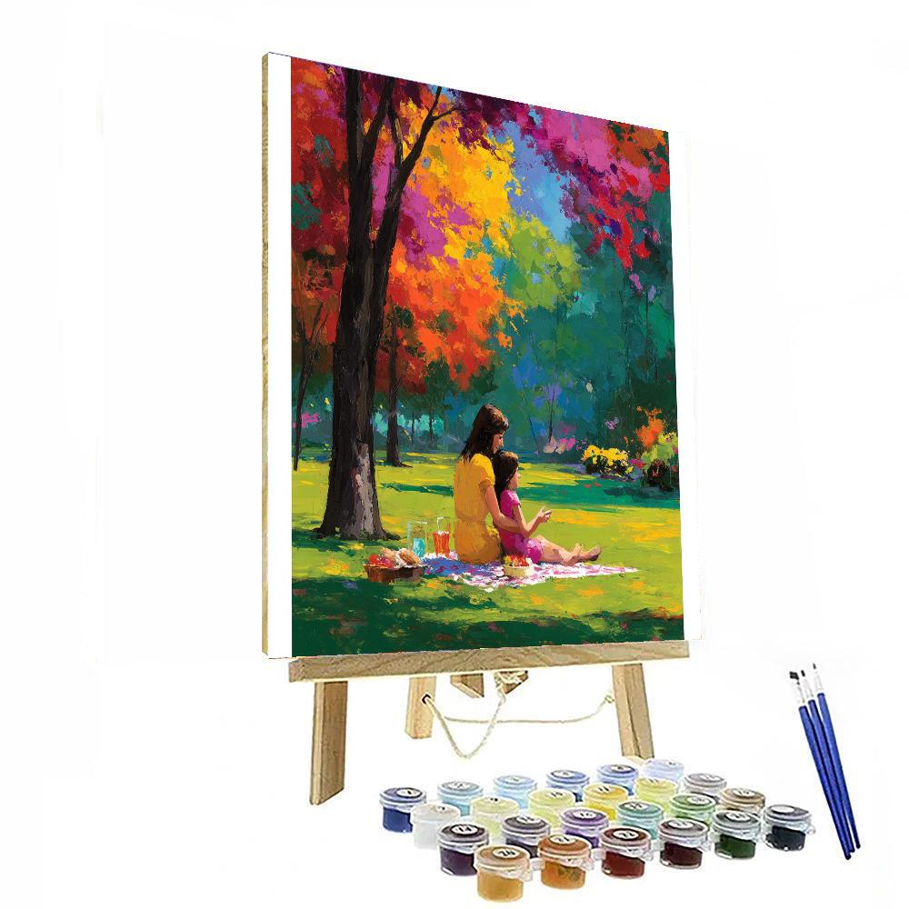 Picnic Day With Mom Painting Number Kit