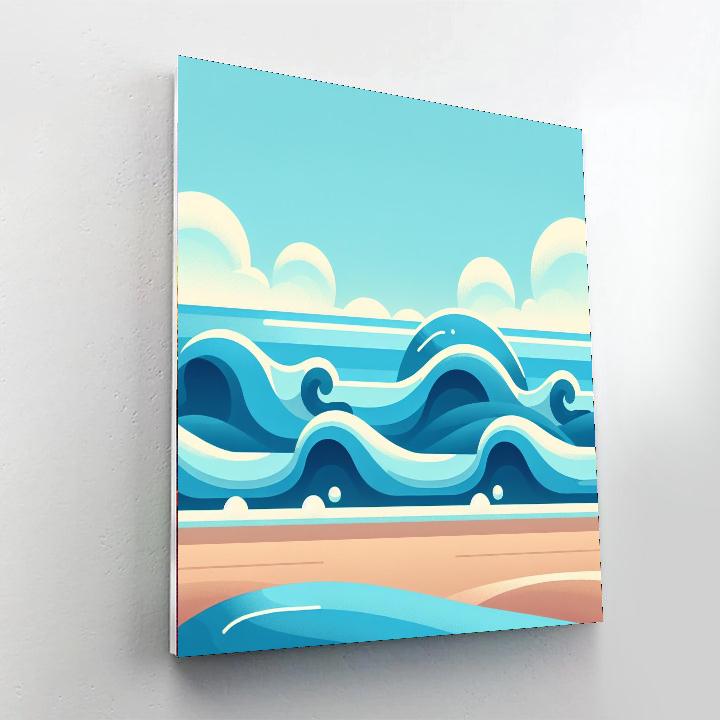Rolling Waves Paint By Numbers Art