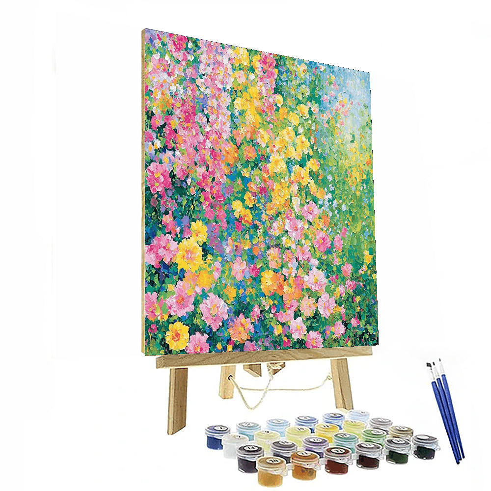 Monet Inspired Vibrant Garden Blossoms  Painting By Numbers Kit