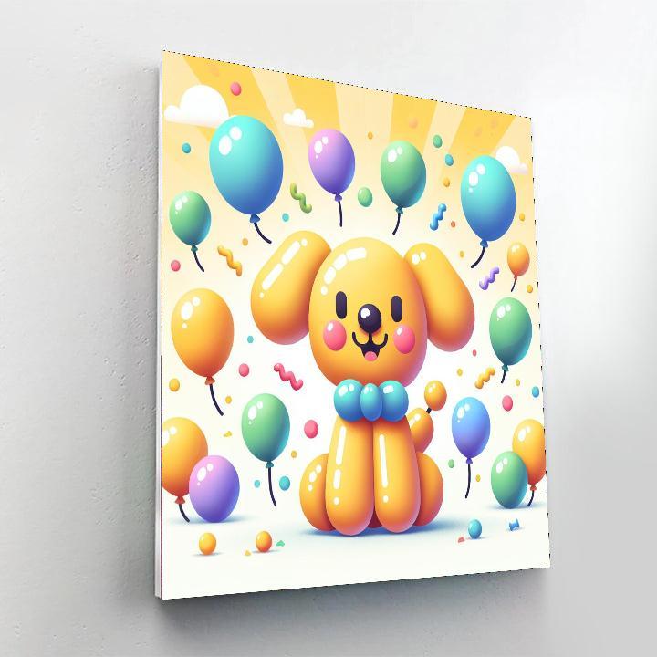 Colorful Balloon Animal Paint By Color