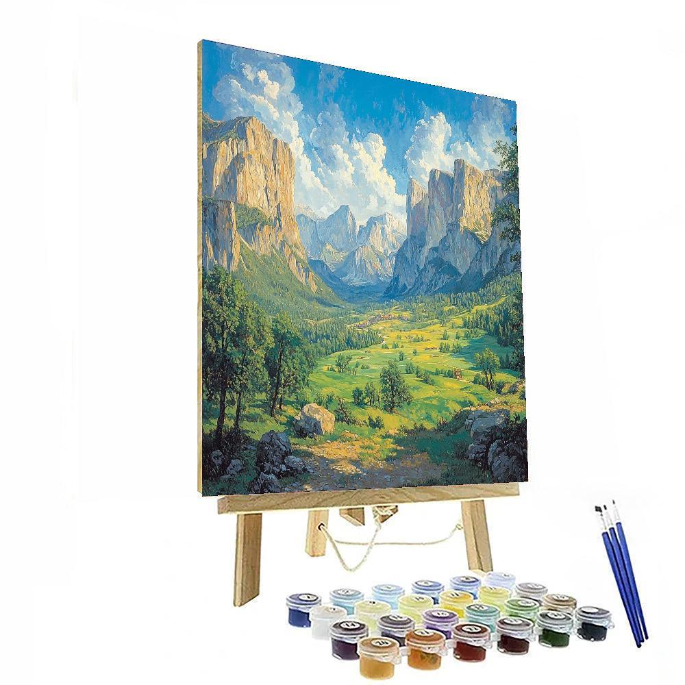 Albert Bierstadt Inspired Nature's Pathways  DIY Paint By Numbers