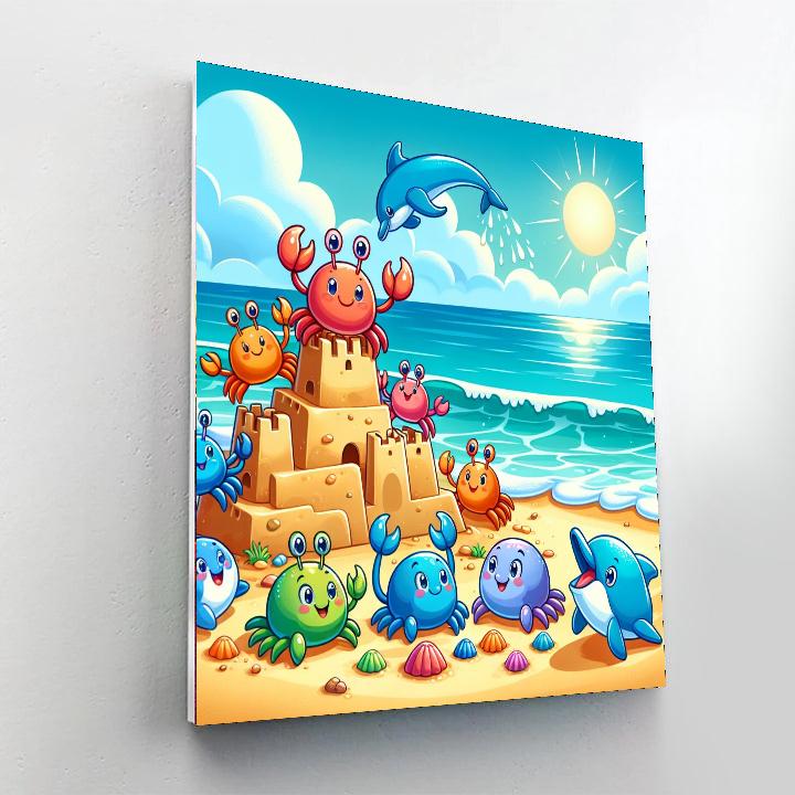 Cozy Beach Retreat Painting Number Kit