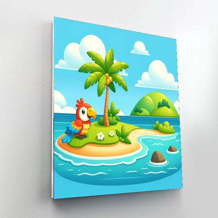 Tropical Island Oasis Paint By Color