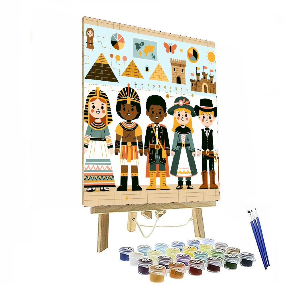 Time Traveling Tots Number Painting