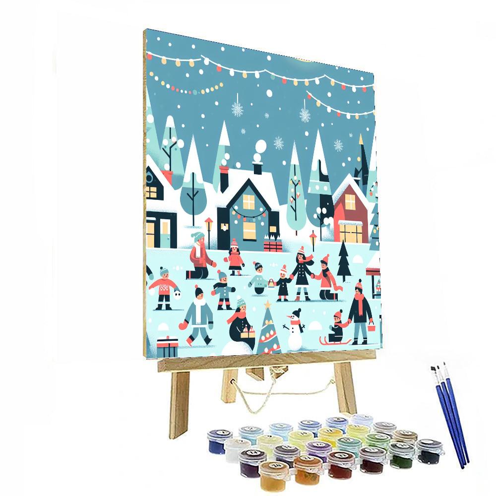 Joyous Winter Festival Paint By Numbers Art