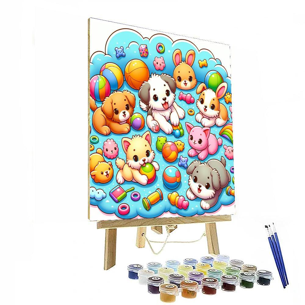 Cute Animal Playtime Paint By Number