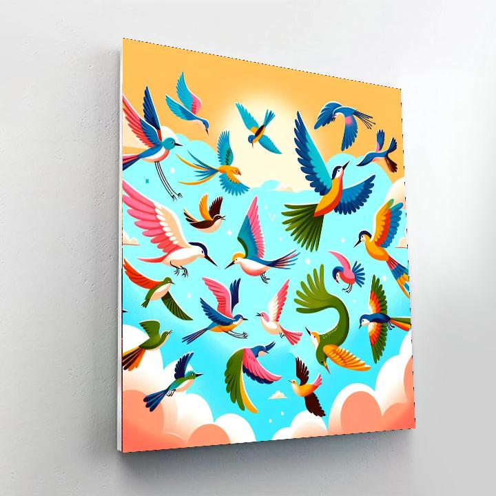 Aerial Acrobatics Paint By Color