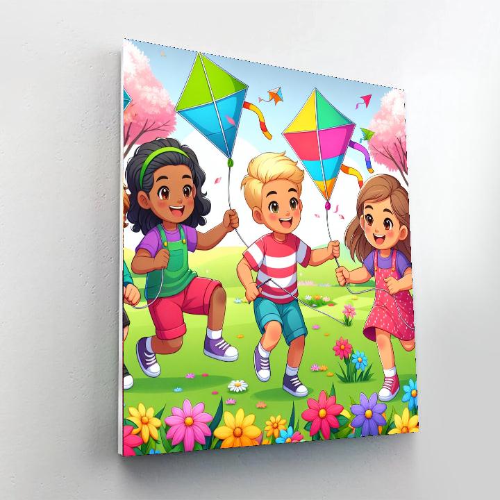 Joyful Springtime Adventure Painting By Numbers Kit