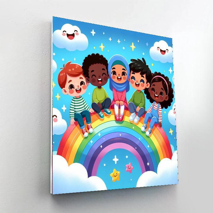 Rainbow Adventure In The Sky Paint By Number