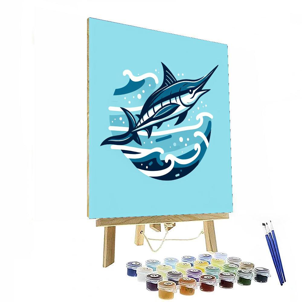Majestic Marlin Paint By Numbers Art