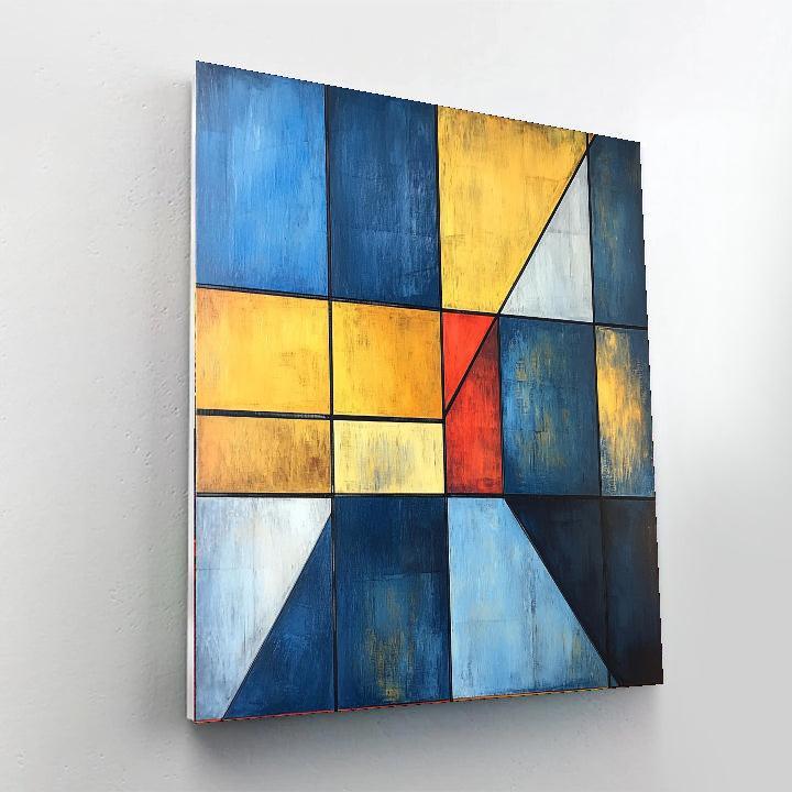 Piet Mondrian Inspired Harmonious Dreams  DIY Paint By Numbers