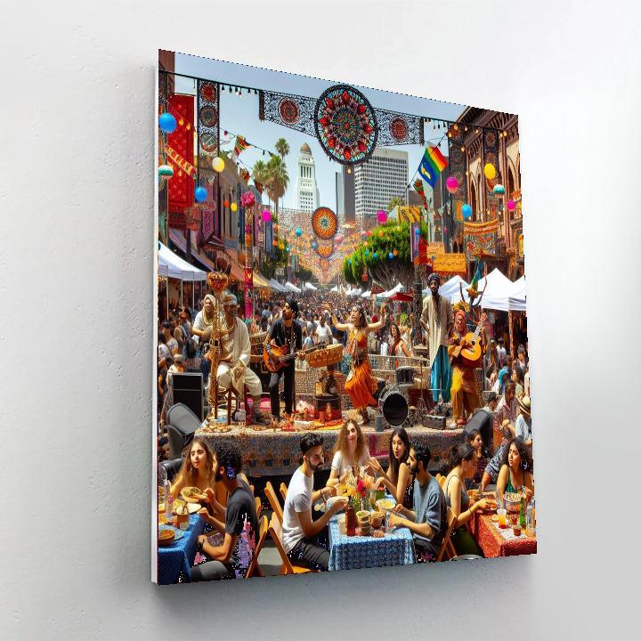 La Feria De Los Angeles Painting Number Kit