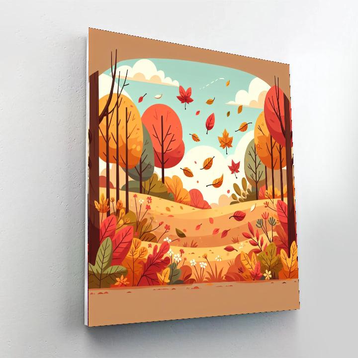 Autumn Leaves Adventure Paint By Numbers Art