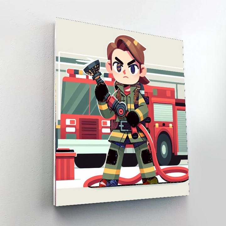 Brave Firefighters Painting By Numbers Kit