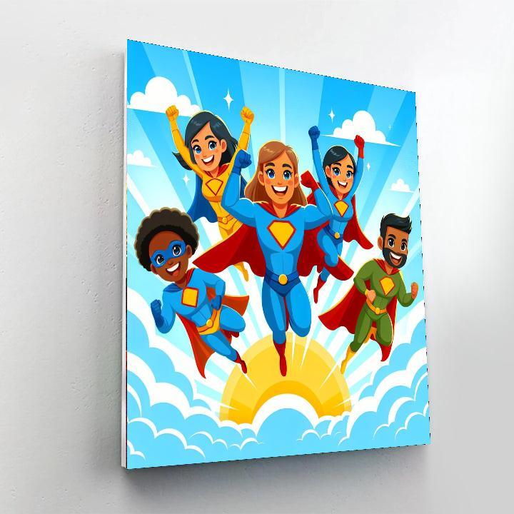 Sunny Superheroes Painting Number Kit