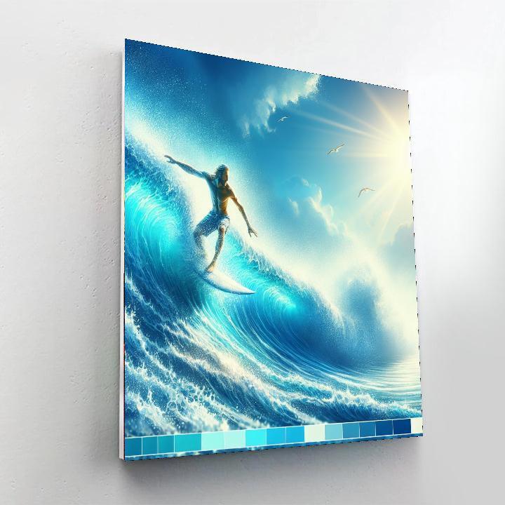 Dynamic Surfing Adventure Numbered Painting Kits