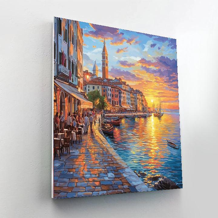Piran Coastal Town Painting Number Kit