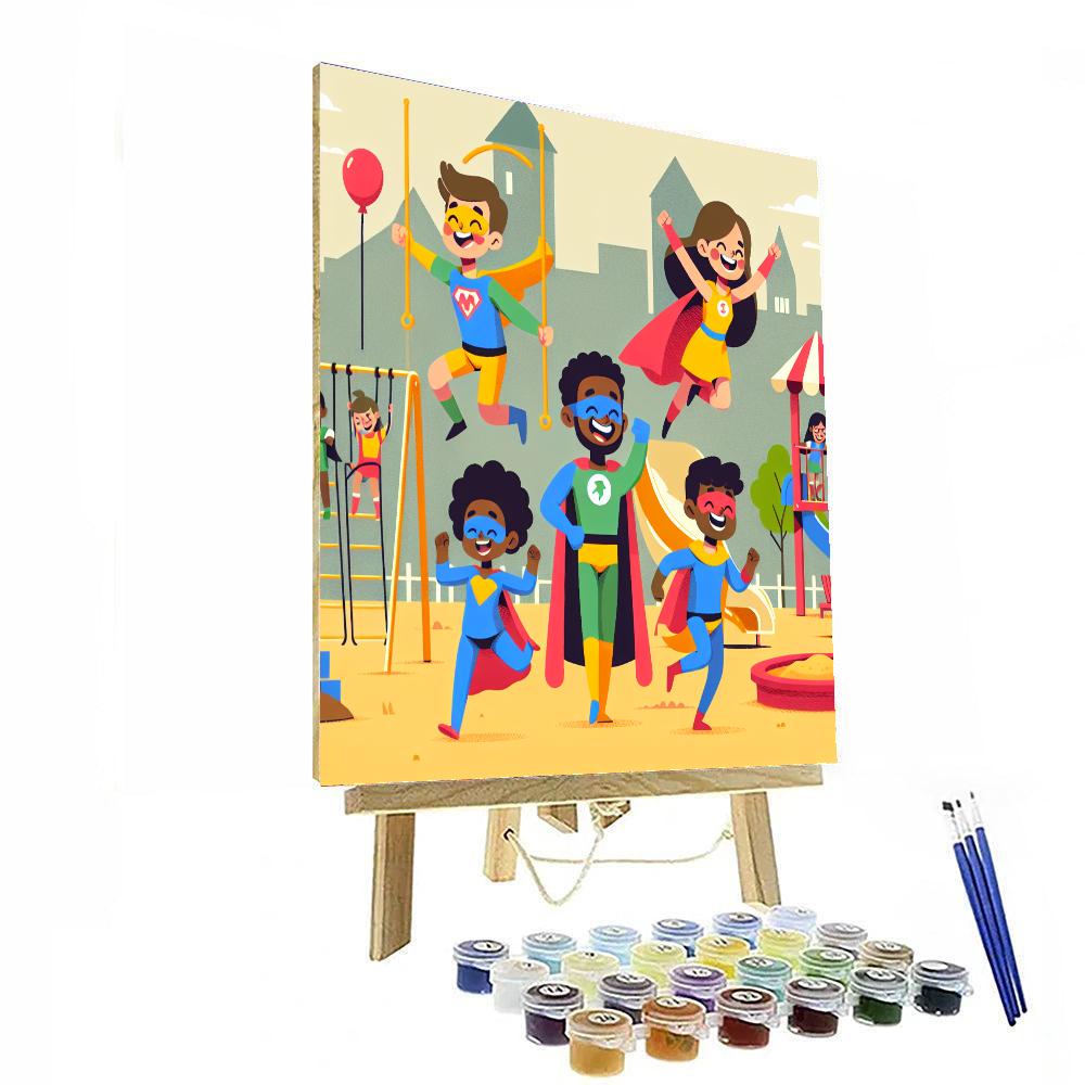 Superhero Playground Paint By Numbers Kits