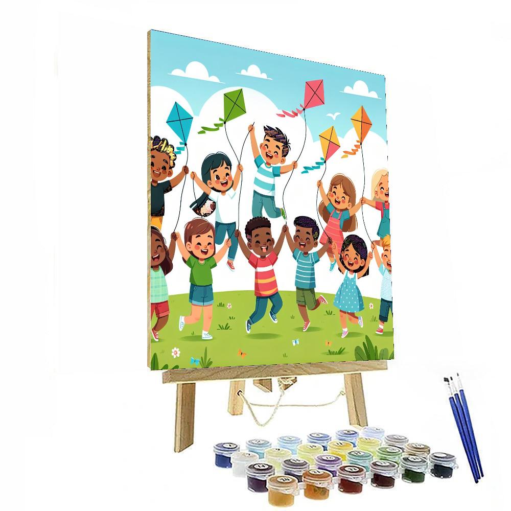 Joyous Kite Festival Number Painting