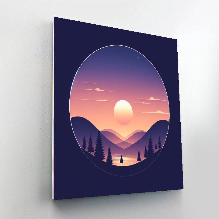 Sunset Silhouette Adventure Paint By Numbers