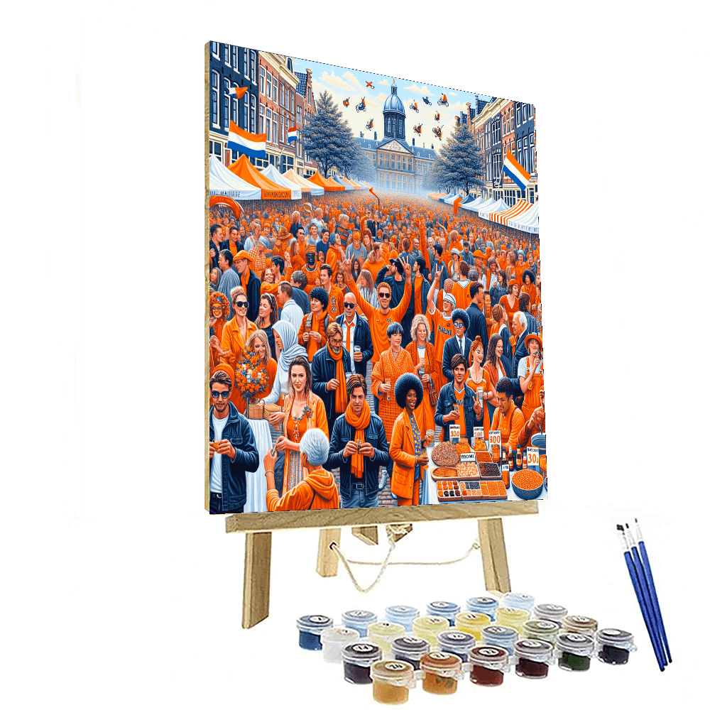 The Queen's Day (koningsdag) Festival Painting By Numbers Kit