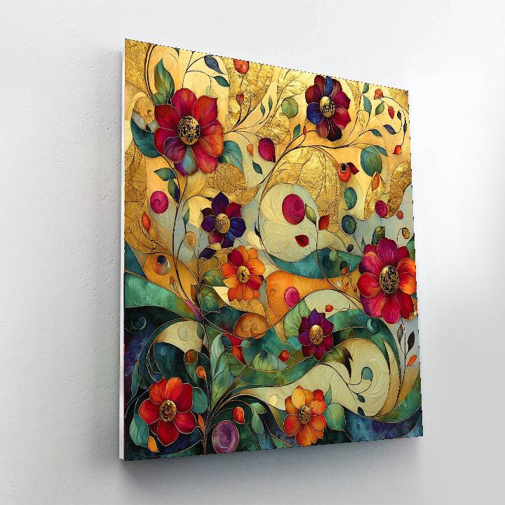 Gustav Klimt Inspired Enigmatic Flora Patterns  Painting Number Kit