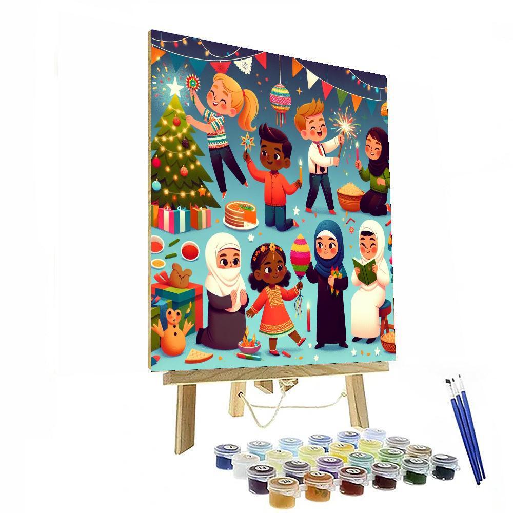 Vibrant Holiday Adventure Number Painting