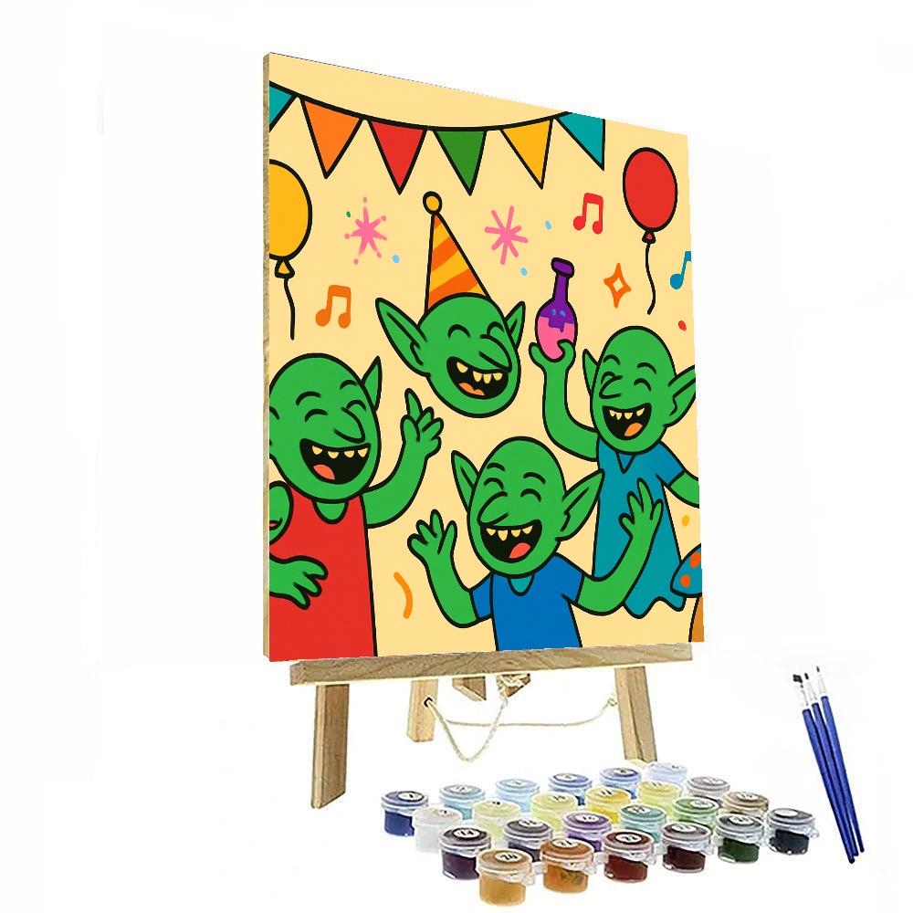 Giggling Goblins' Party DIY Paint By Numbers