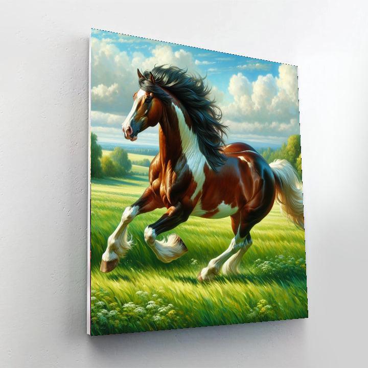 Regal Horse Gallop Number Painting