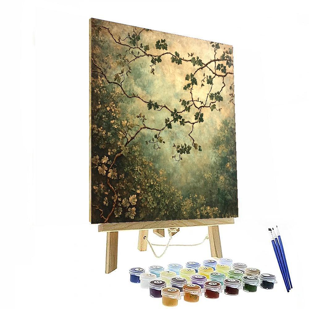 Leonardo Da Vinci Inspired Whispering Vines  Paint By Number