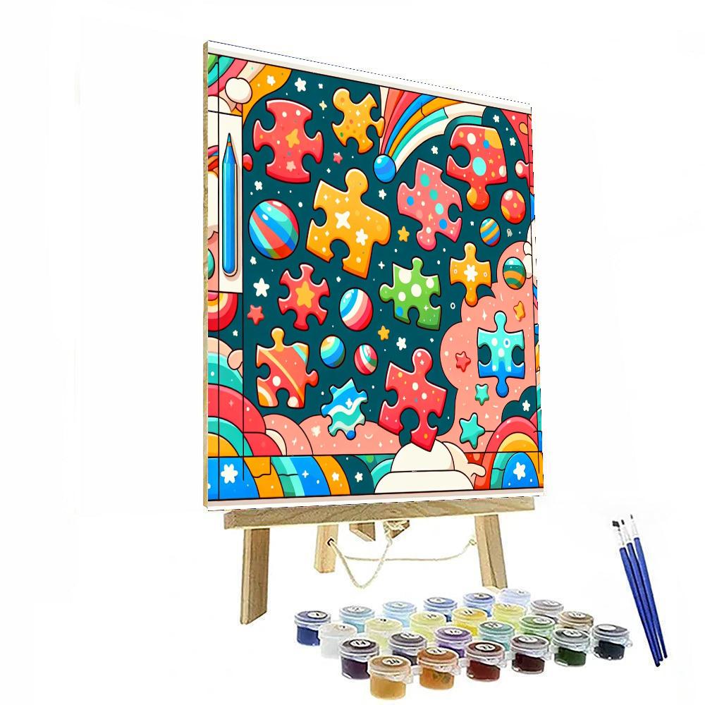 Jolly Jigsaw Puzzles Paint By Numbers Art