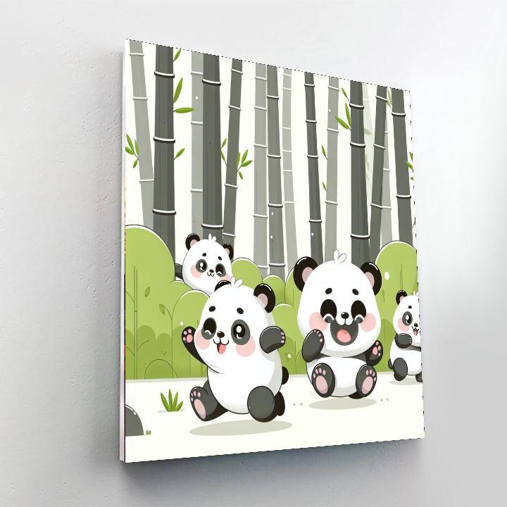 Giggly Panda Parade Numbered Painting Kits