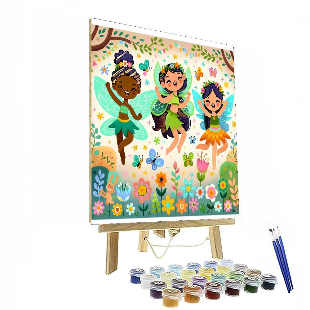 Festive Fairies Paint By Numbers Art