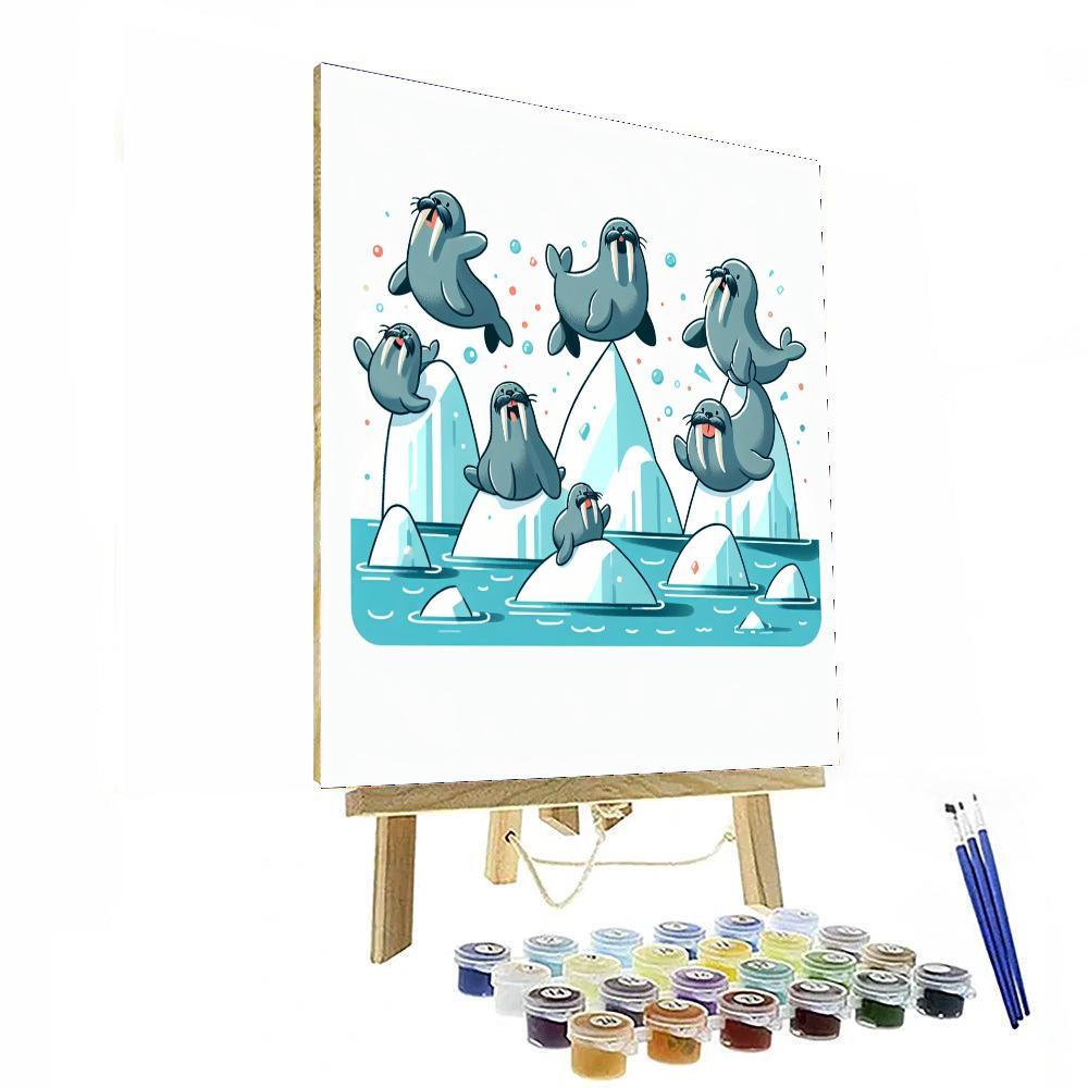 Waltzing Walruses Numbered Painting Kits